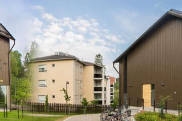 Panoraama kuva Jyvälän Setlementin etu- ja takapihalta.
