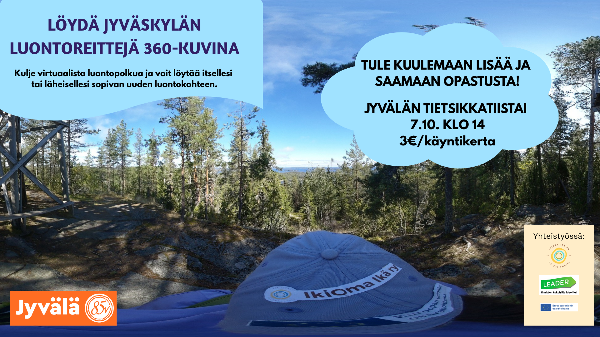 Tietsikkatiistaissa 7.10. virtuaaliset luontopolut